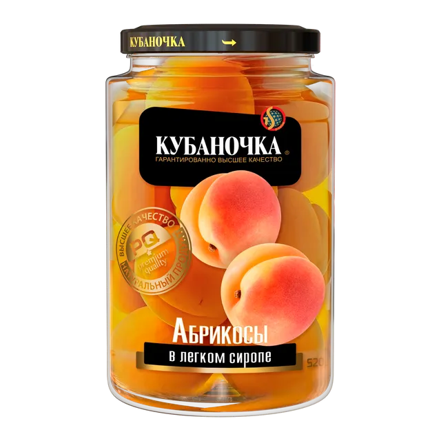 Абрикос в легком сиропе, 520 г