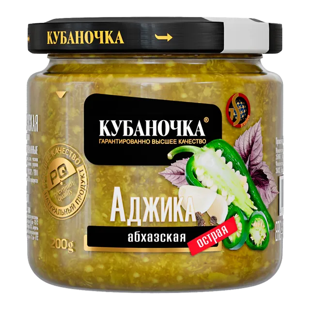 Аджика абхазская острая зеленая, 200 г