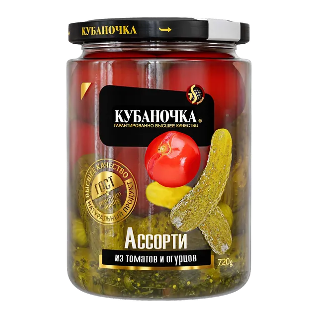 Ассорти томаты/огурцы, 720 г