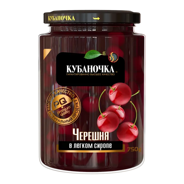 Черешня красная в легком сиропе, 750 г