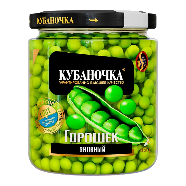 Горошек зеленый, консерв, 460 г