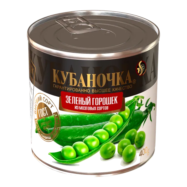 Горошек зеленый, консерв, 400 г