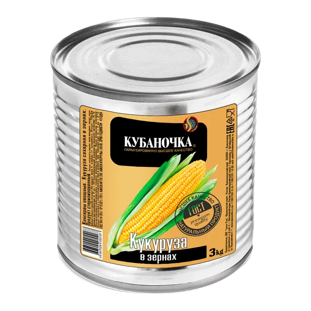 Кукуруза сахарная в зернах, 3000 г