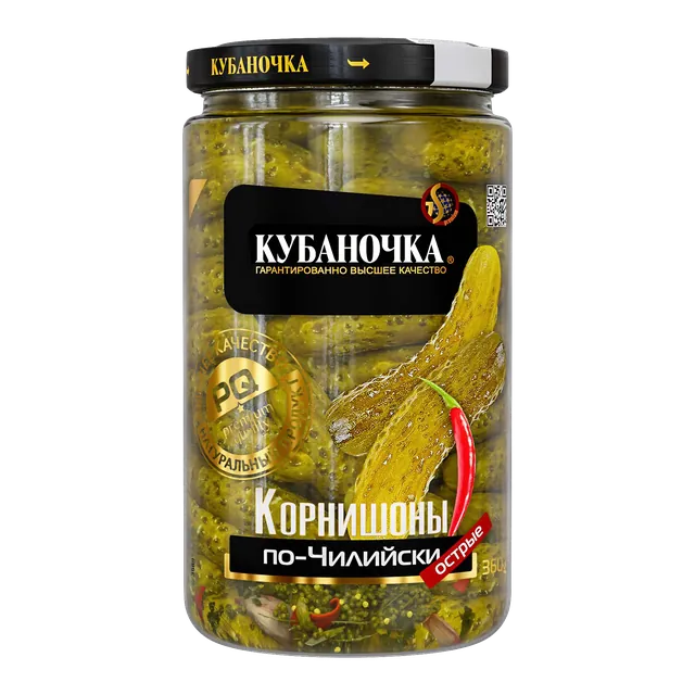 Корнишоны «По-Чилийски» 3-6 см, 360 г