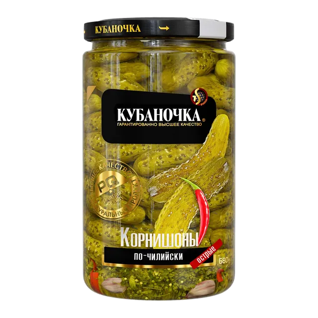 Корнишоны «По-Чилийски» 3-6 см, 680 г