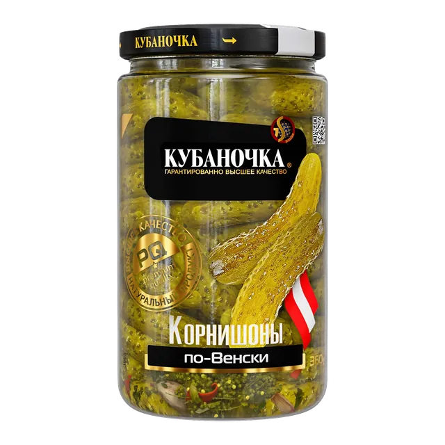 Корнишоны «По-Венски» 3-6 см, 360 г
