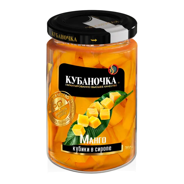 Манго кубики в сиропе, 380 г