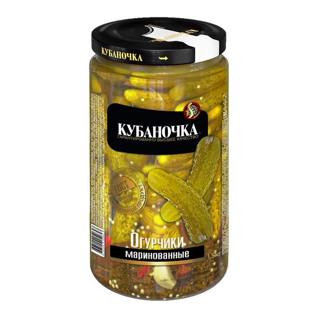 Огурцы маринованные, 1500 г