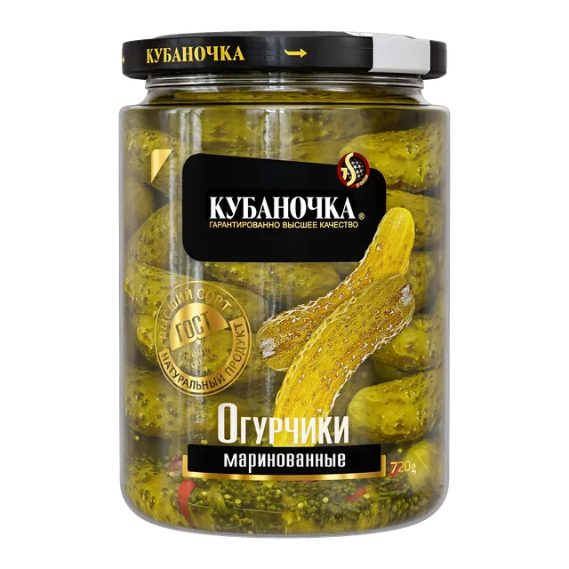 Огурцы маринованные 6-9 см, 720 г