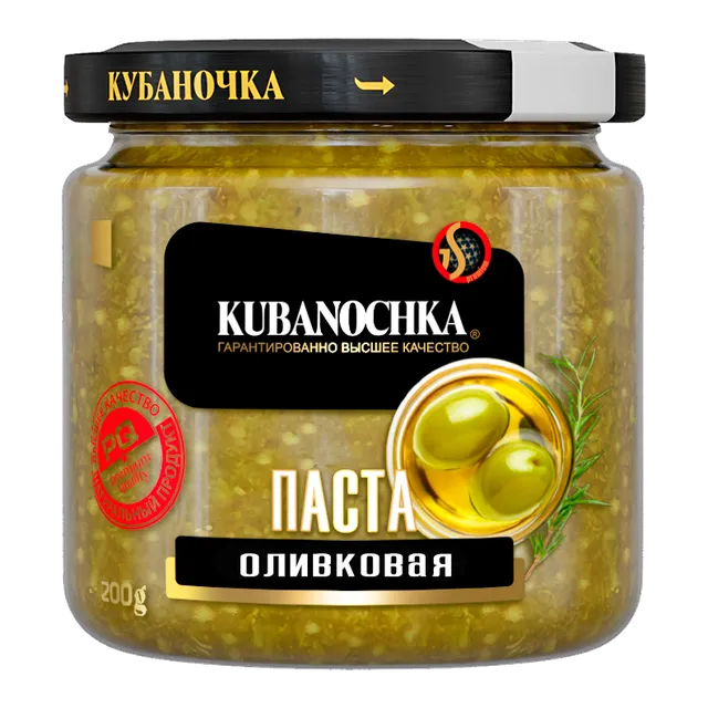 Паста оливковая (из зеленых оливок), 200 г
