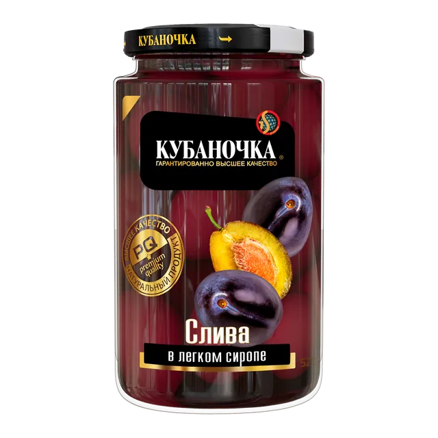 Слива в легком сиропе, 520 г